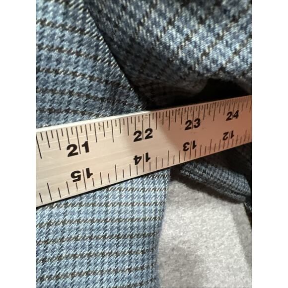 VGT Lauren Ralph Lauren Grey Blue Poly Rayon Blend Plaid Sport Blazer Size 44R - Picture 10 of 11